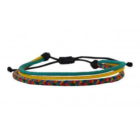 Ανδρικό χειροποίητο βραχιόλι 3cords colours VRA00747