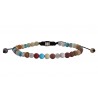 Ανδρικό χειροποίητο βραχιόλι Agate multi 4mm VRA00749