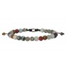 Ανδρικό χειροποίητο βραχιόλι Agate multi 6mm VRA00750