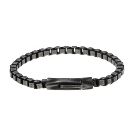 Ανδρικό ατσάλινο βραχιόλι gunmetal VRA00751