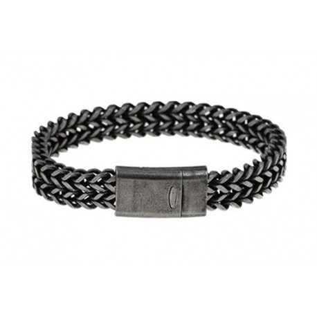 Bracelet chain steel gunmetal 2 VRA00752