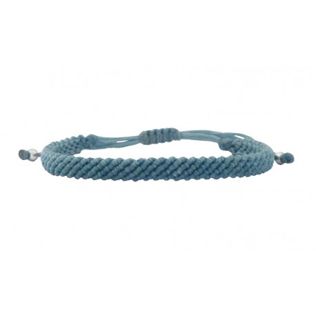 Ανδρικό βραχιόλι χειροποίητο μακραμέ light blue VRA00753