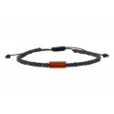 Ανδρικό βραχιόλι hematite cubes - carnelian VRA00756