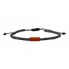 Ανδρικό βραχιόλι hematite cubes - carnelian VRA00756