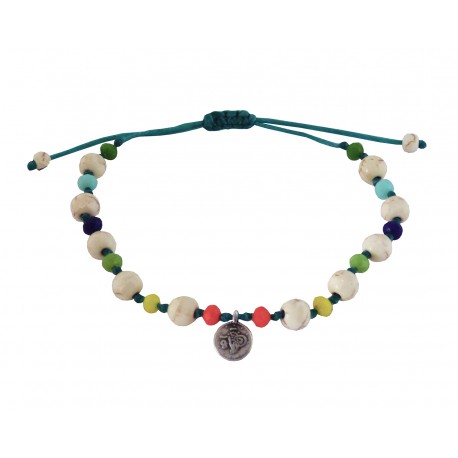Βραχιόλι χειροποίητο howlite ethic colours VR00704