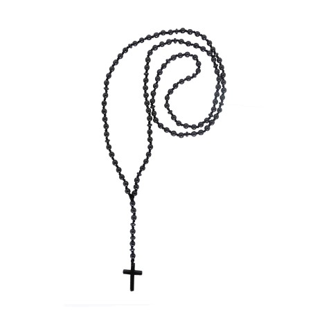 Rosario hematite beads Cross KLA0079