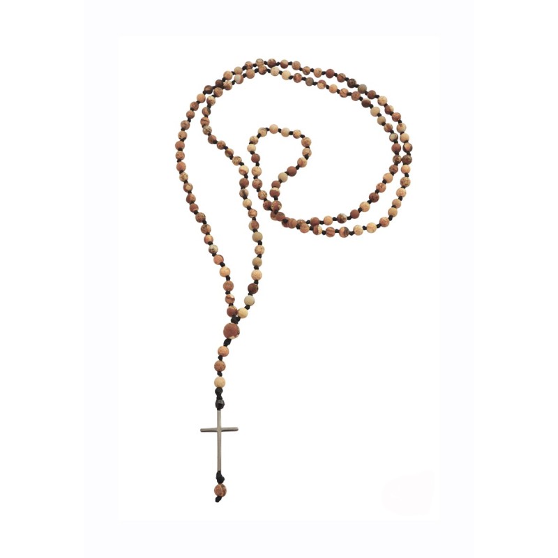Rozario steel cross silver jasper picture KLA0045