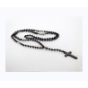 Ανδρικό χειροποίητο Ροζάριο stainless steel cross  KLA0089