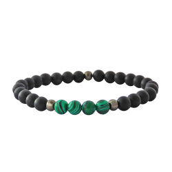 Bracelet Onyx & Malachite
