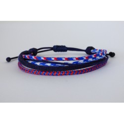 Ανδρικό χειροποίητο βραχιόλι 5σειρο blue-red VRA00568