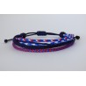 Ανδρικό χειροποίητο βραχιόλι 5σειρο blue-red VRA00568