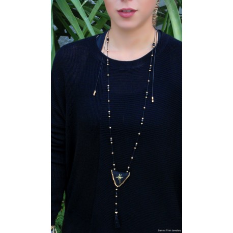 Κολιέ χειροποίητο Τρίγωνο / Tassel  KL00530
