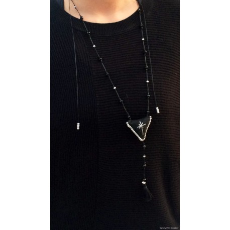Κολιέ χειροποίητο Τρίγωνο S / Tassel  KL00531