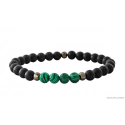 Bracelet Onyx & Malachite