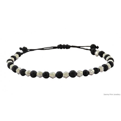 Ανδρικό βραχιόλι Lava black  VRA00218 