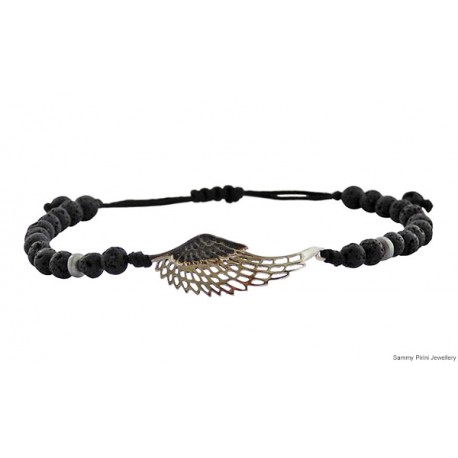 Ανδρικό βραχιόλι Φτερό ασήμι 925 