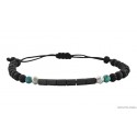 Ανδρικό βραχιόλι Hematite mat /Lava black  VRA00217