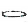 Ανδρικό βραχιόλι Hematite mat /Lava black  VRA00217