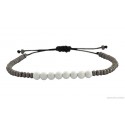 Βραχιόλι χειροποίητο Hematite & Onyx white VR00503