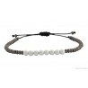 Βραχιόλι χειροποίητο Hematite & Onyx white VR00503