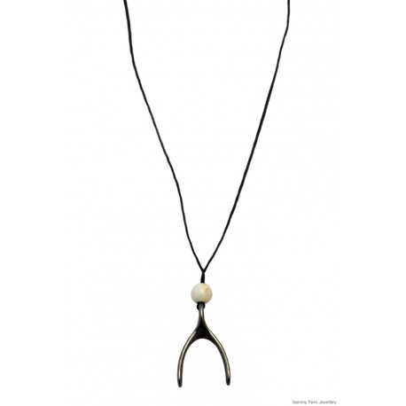 Ανδρικό μενταγιόν gun metal Γιάντες  KLA0033