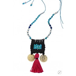 Κολιέ χειροποίητο Boho-tassel  KL00542