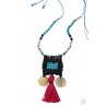 Κολιέ χειροποίητο Boho-tassel  KL00542