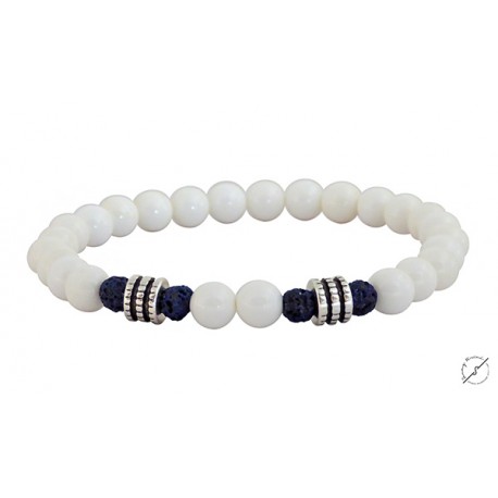Ανδρικό βραχιόλι Onyx white  VRA00286