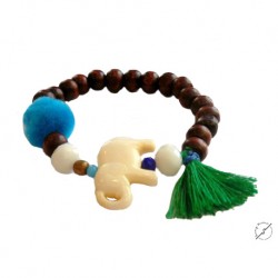 Βραχιόλι  boho wooden beads  VR00414