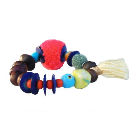 Βραχιόλι χειροποίητο Wooden beads  VR00427