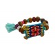 Βραχιόλι  wooden beads turquoise  VR00411