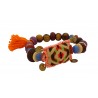 Βραχιόλι  wooden beads turquoise  VR00411
