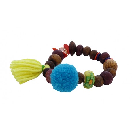 Βραχιόλι χειροποίητο Wooden beads  VR00427